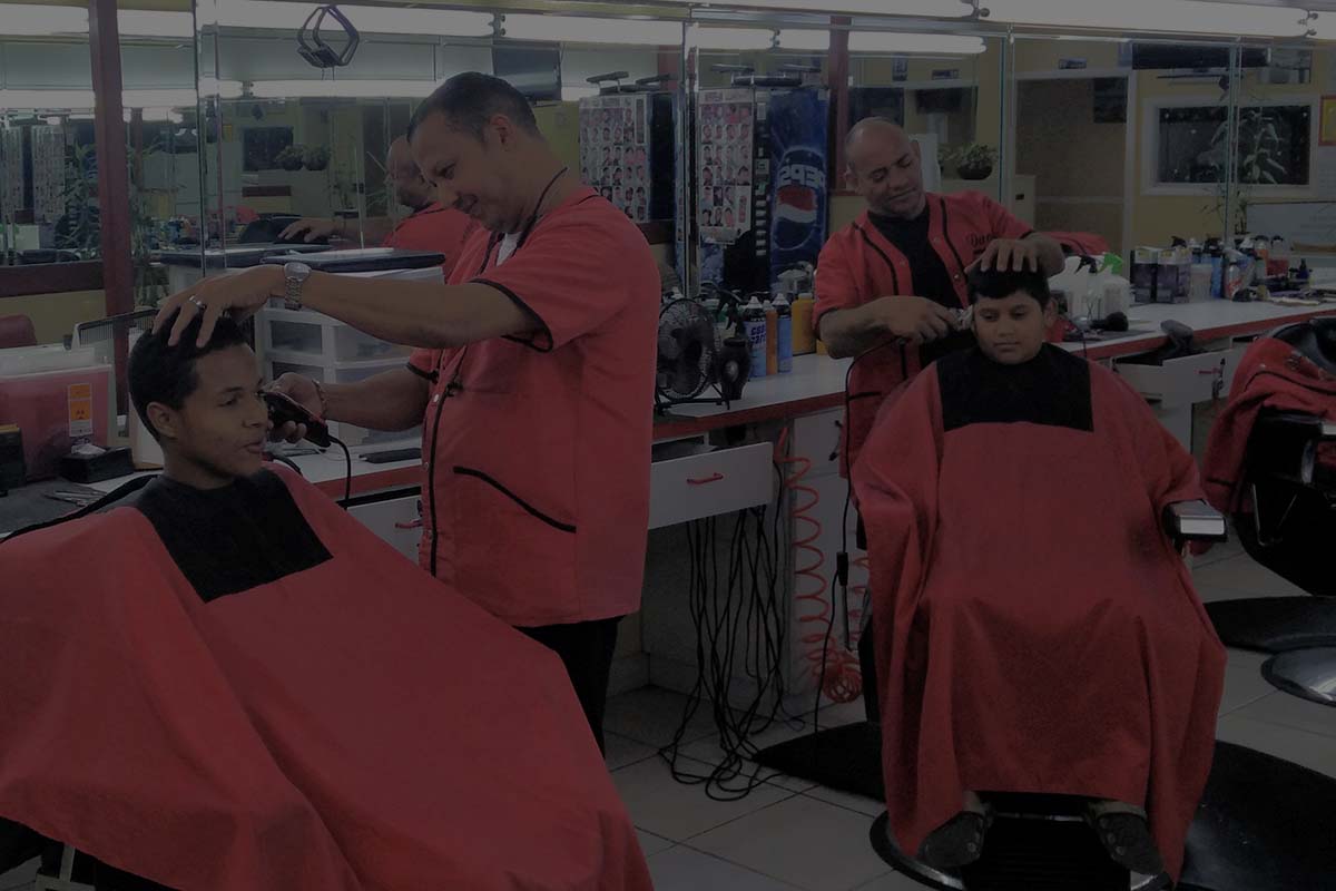 Inside D' Payano Barber Shop on NW 27th Ave, Miami